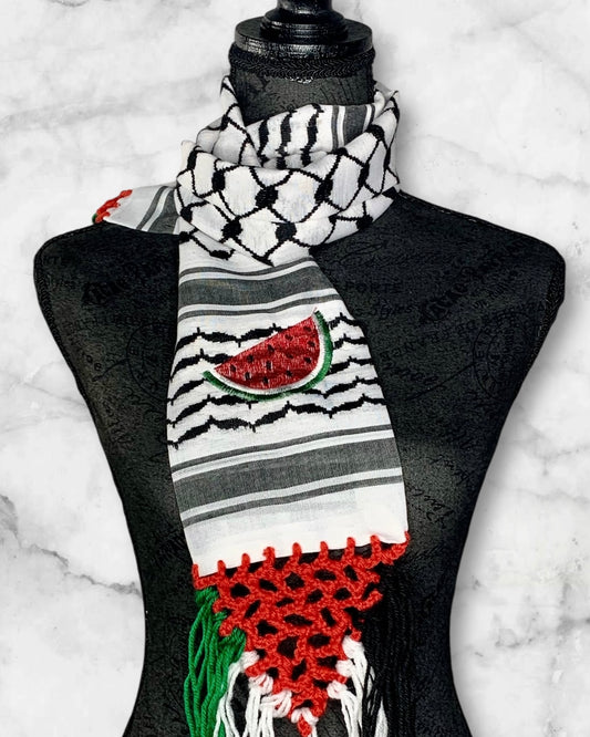 Unique keffiyeh short scarf