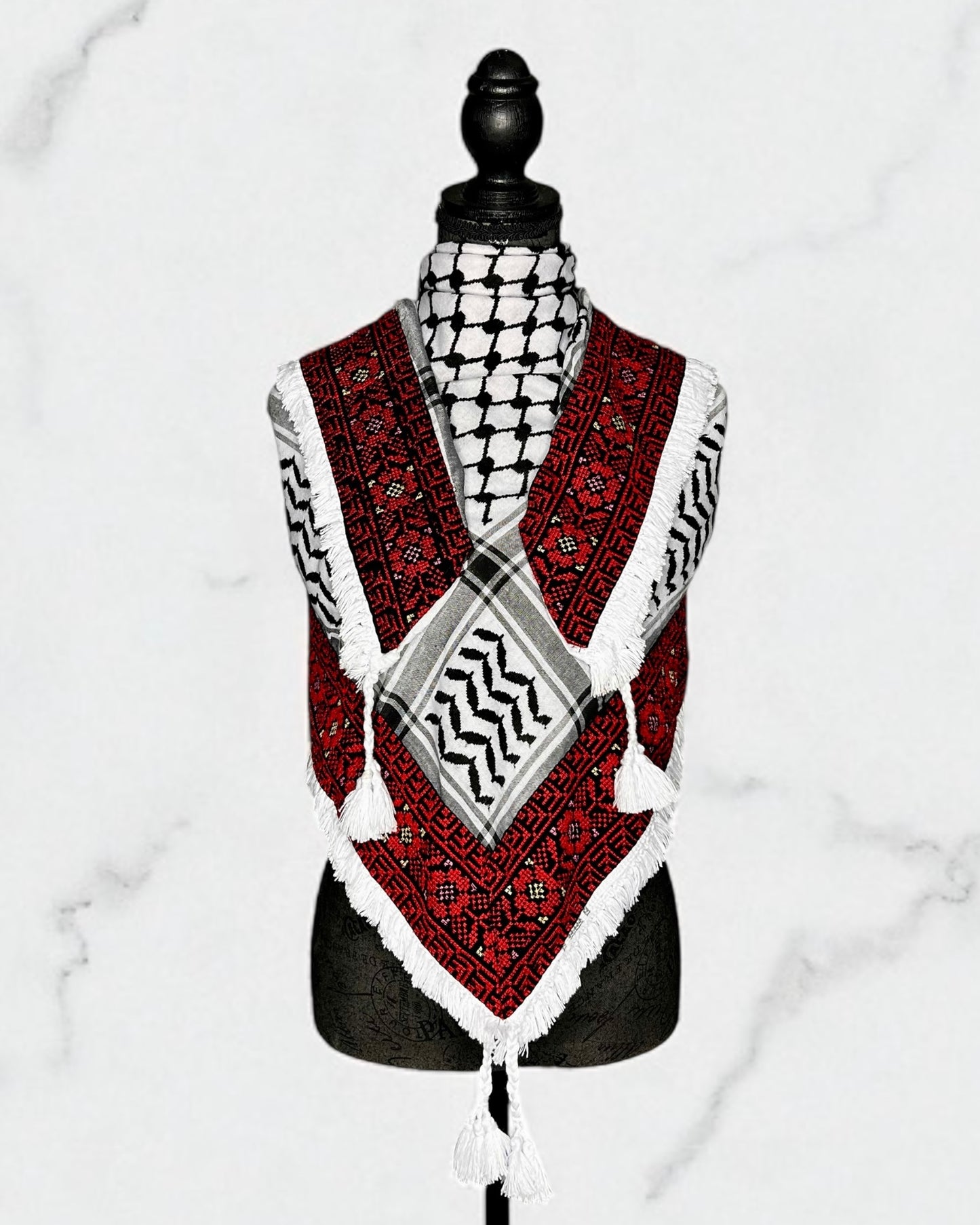 Unique Embroidered (Tatreez) Keffiyehs