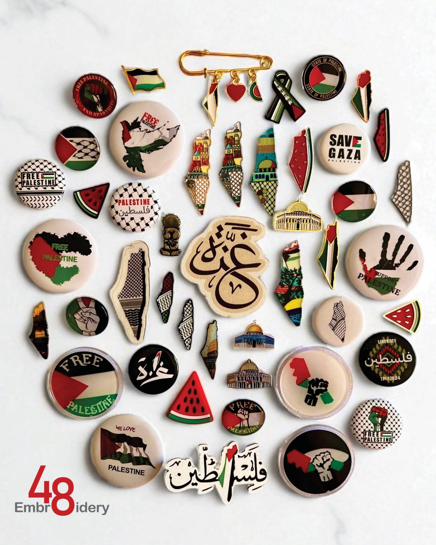 Assorted Palestinian Pins