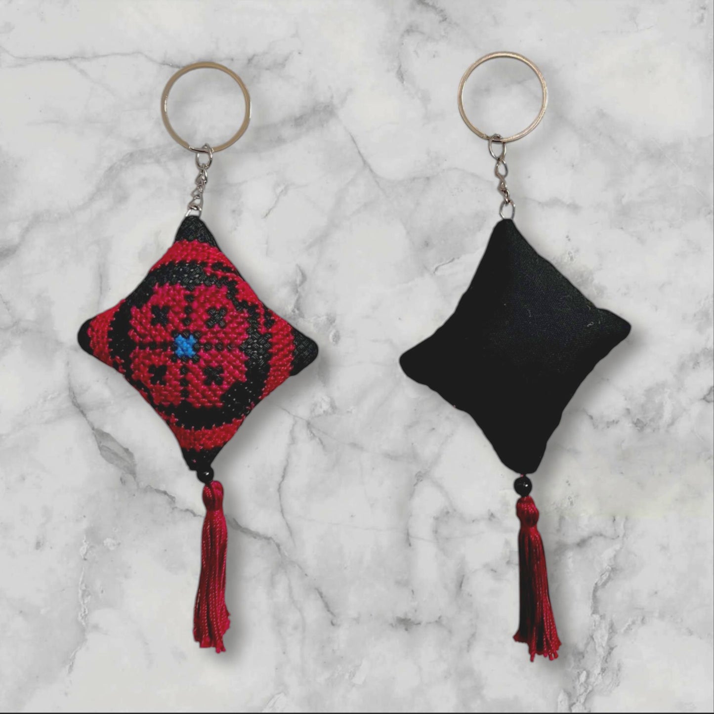 Handmade Embroidered (tatreez) Keychain Decorations