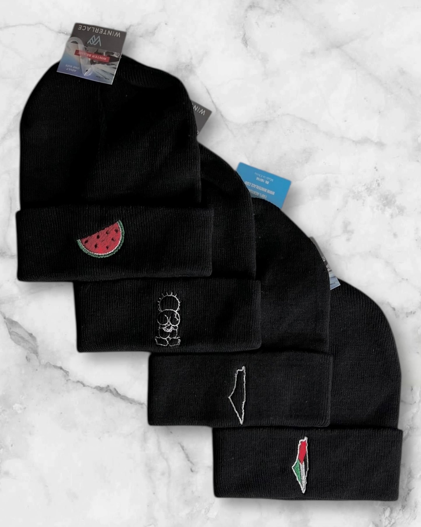 Palestine Embroidered Beanies