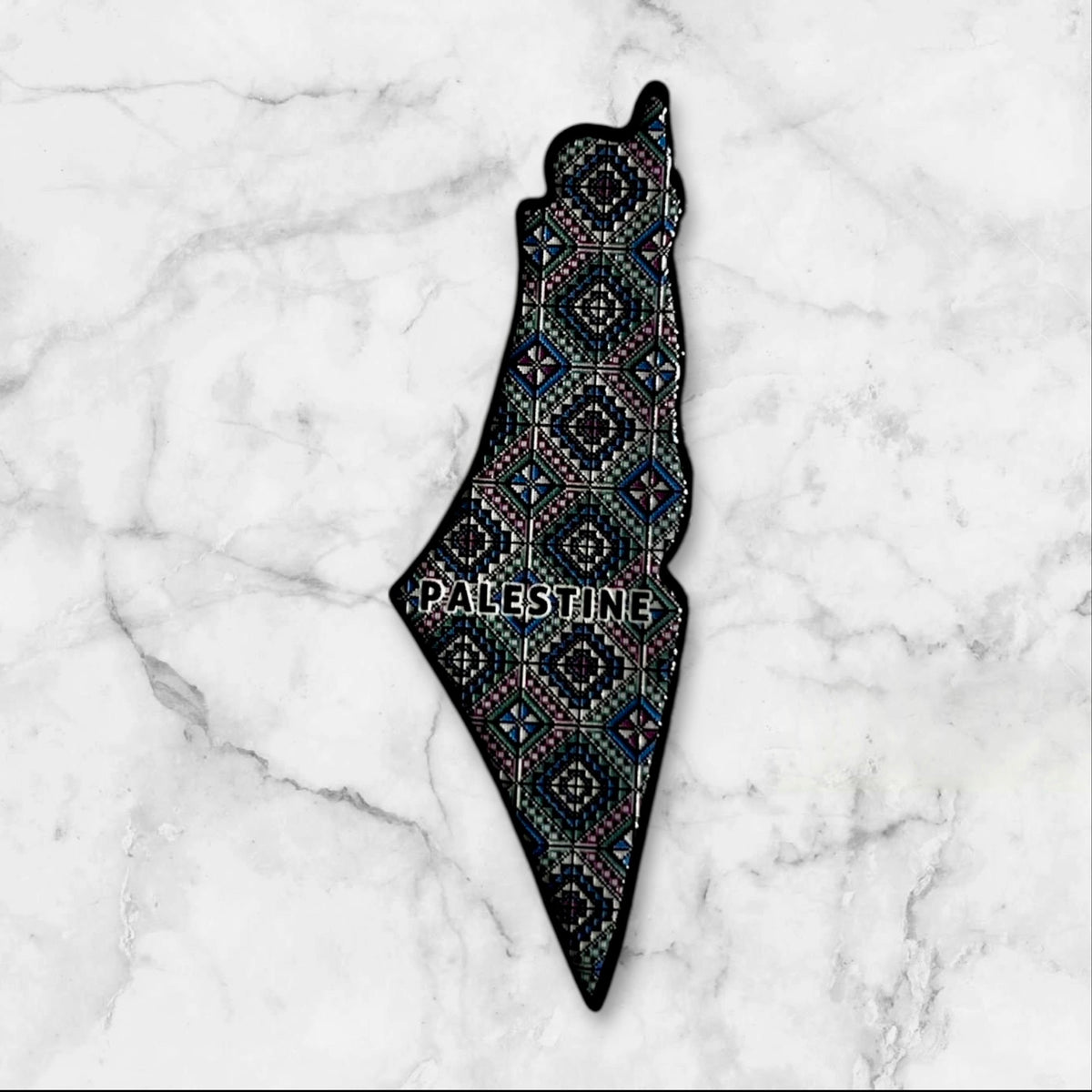 Palestinian Map Magnets - Traditional & Cultural Motifs