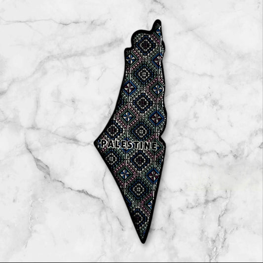 Palestinian Map Magnets - Traditional & Cultural Motifs
