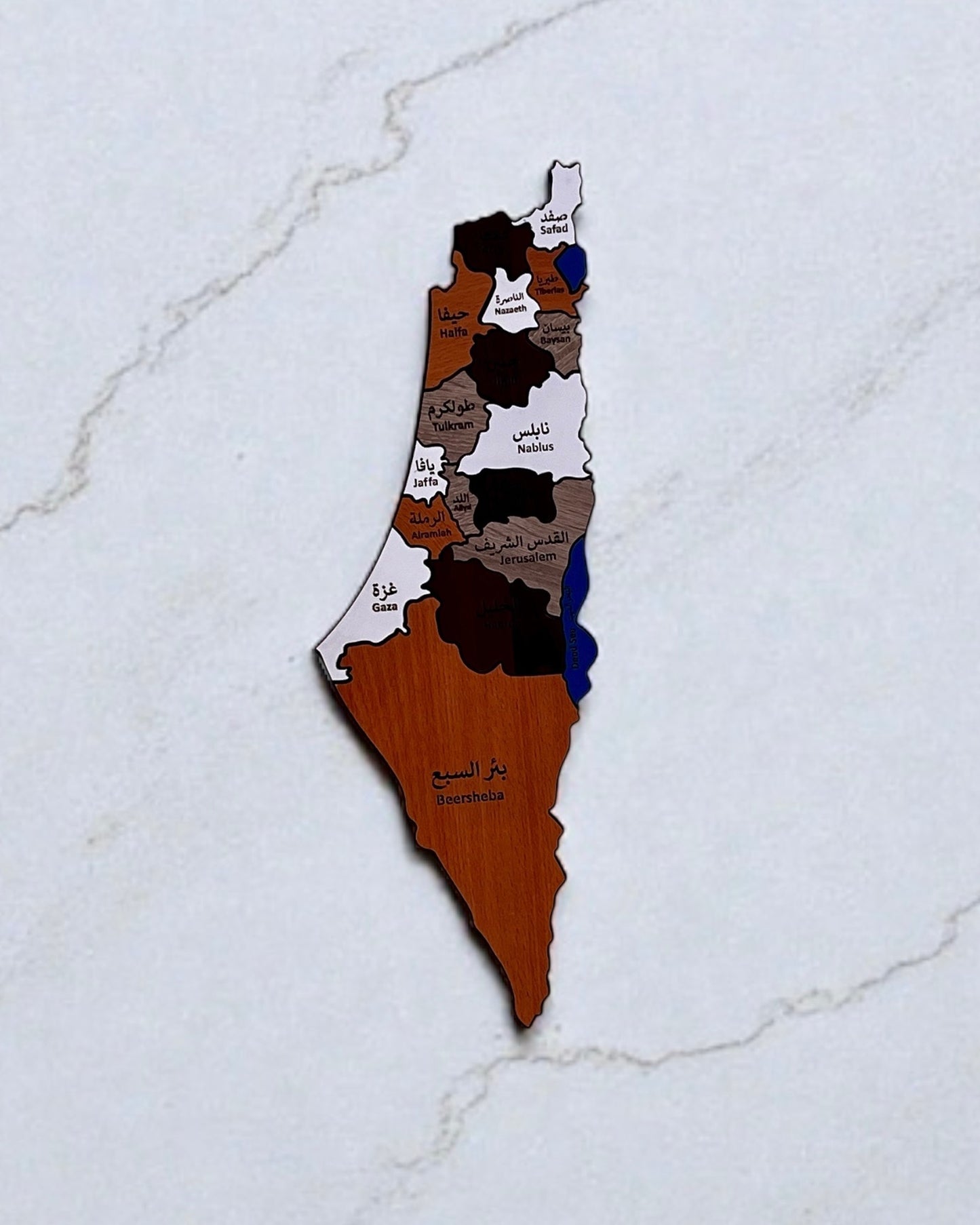 Wooden Historical Palestine Map Wall Decorations