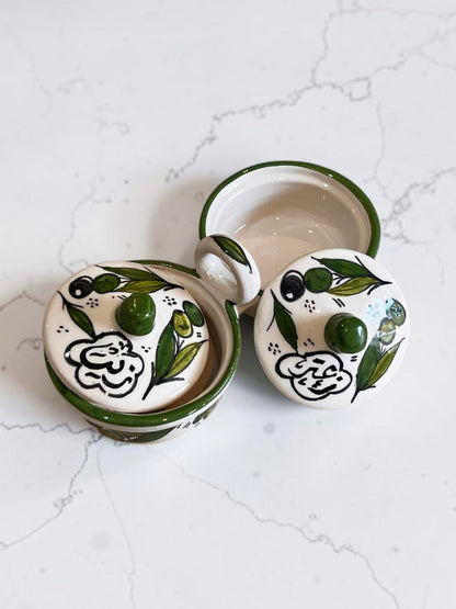 Handmade Ceramic Olive Oil & Za’atar Sets