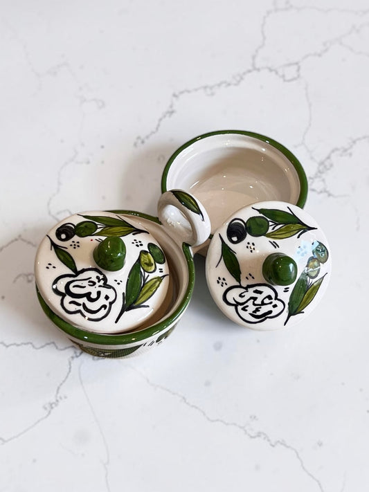 Handmade Ceramic Olive Oil & Za’atar Sets